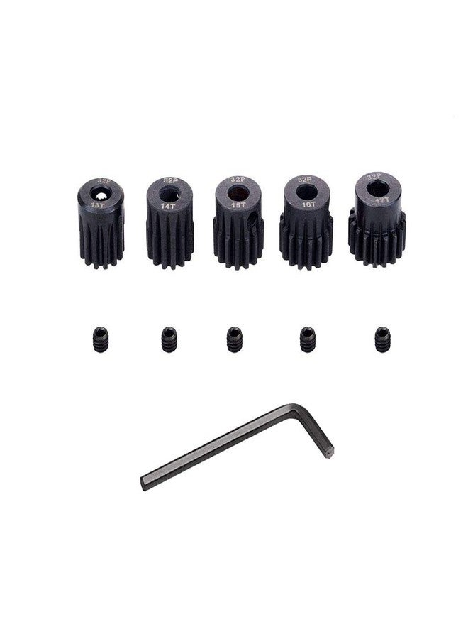 Globact RC Pinion Gear 5mm 32p Pinion 13T 14T 15T 16T 17T Hardened Metal Pinion Motor Gear Set for RC Buggy Car Monster Truck(Compatible with 0.8 Metric Pitch) - Image 1